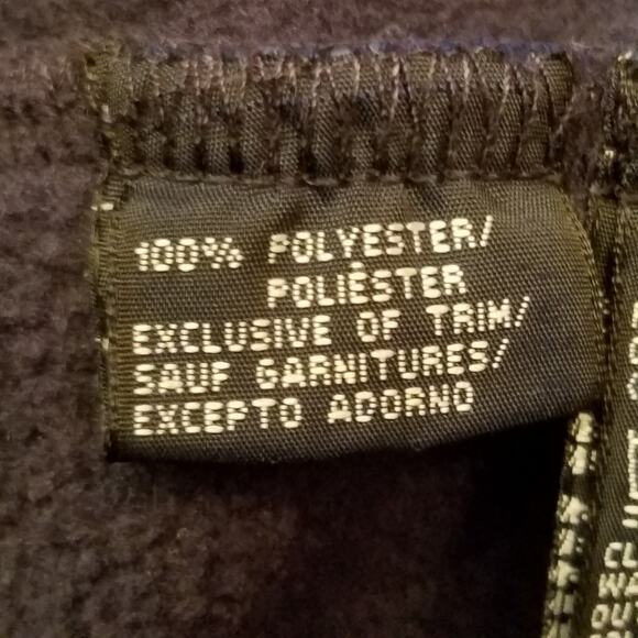 Tommy Hilfiger Spell out Blue Fair Isle 1/4 zip Fleece Sweater Men's Med - Picture 8 of 8